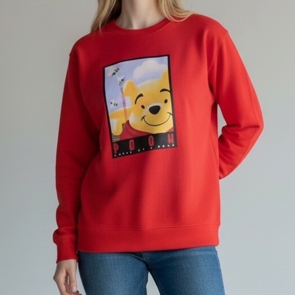 Disney Store Winnie the Pooh Sweatshirt XL Honey of a Bear Graphic Crewneck C1